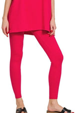 Zenana Cotton Round Neck Top & Legging Set