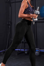 Wide Waistband Sports Leggings - Ladyez