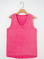 Mineral Wash V Neck Tank Top