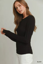 Umgee Crewneck Long Sleeve Top