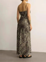 Leopard Print Cami Maxi Dress - Ladyez