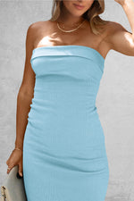 Slit Tube Midi Dress - Ladyez