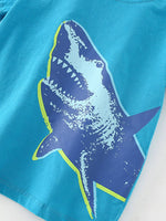 Children's Cool Shark Graphic Short Sleeve T-Shirt