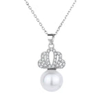 Crown Pearl Pendant Necklace