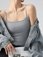 Ribbed Scoop Neck Cami Top - Ladyez