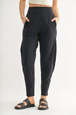 MONO B Flowbarrel High Waist Active Pants - Ladyez