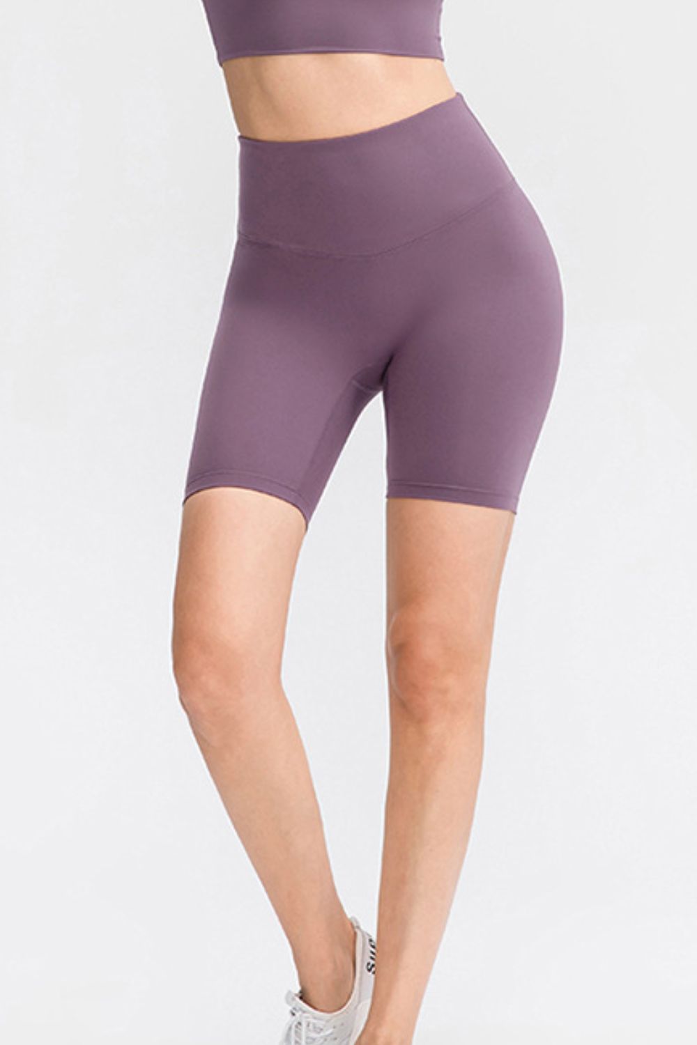 Slim Fit Wide Waistband Sports Shorts - Ladyez