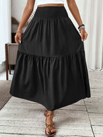 Smocked Waist Tiered Skirt