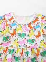 Children's Pony Print Casual Dress