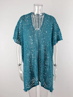 Angel Wings Cutout V-Neck Cover-Up with Tassel - Ladyez