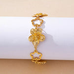 18K Gold-Plated Flower Bracelet