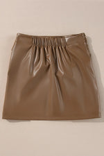 Bowknot Elastic Waist Mini Skirt