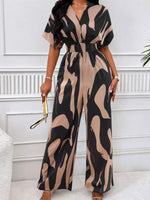 Abstract Print Wide-Leg Jumpsuit