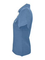 Zip Collar Short Sleeve Top