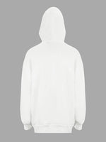 Striped Sleeve Zip-Up Drawstring Hoodie