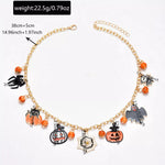 18K Gold-Plated Halloween Charm Necklace