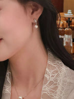 Alloy Pearl Drop Earrings