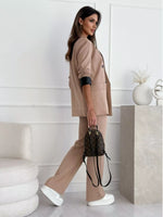Lapel Collar Long Sleeve Blazer