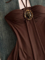 Embellished Front Halter Neck Cami
