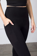 Faith Apparel High Waist Wide Waistband Leggings - Ladyez