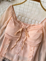 Frill Flounce Sleeve Blouse