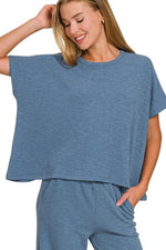 Zenana Cotton Slub Top & Pants Set - Ladyez