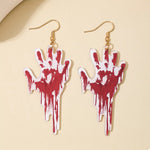 Halloween Bloody Hand Dangle Earrings