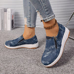 Zip Detail Round Toe Slip-Ons