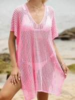 Side Tied V-Neck Cover-Up - Ladyez