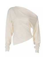 Asymmetrical Off-Shoulder Long Sleeve T-Shirt