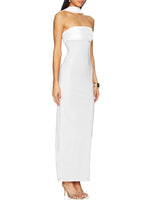 Ruched Tube Maxi Dress