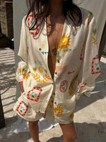 Button Up Long Sleeve Shirt and Shorts Set