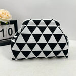 Portable Contrast Knit Clutch