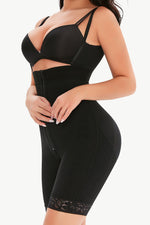 Full Size Lace Detail Zip-Up Under-Bust Shaping Bodysuit - Ladyez
