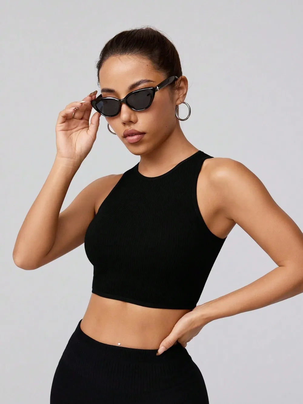 Round Neck Active Tank - Ladyez