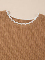 Contrast Trim Boxy Fit Sweater Vest