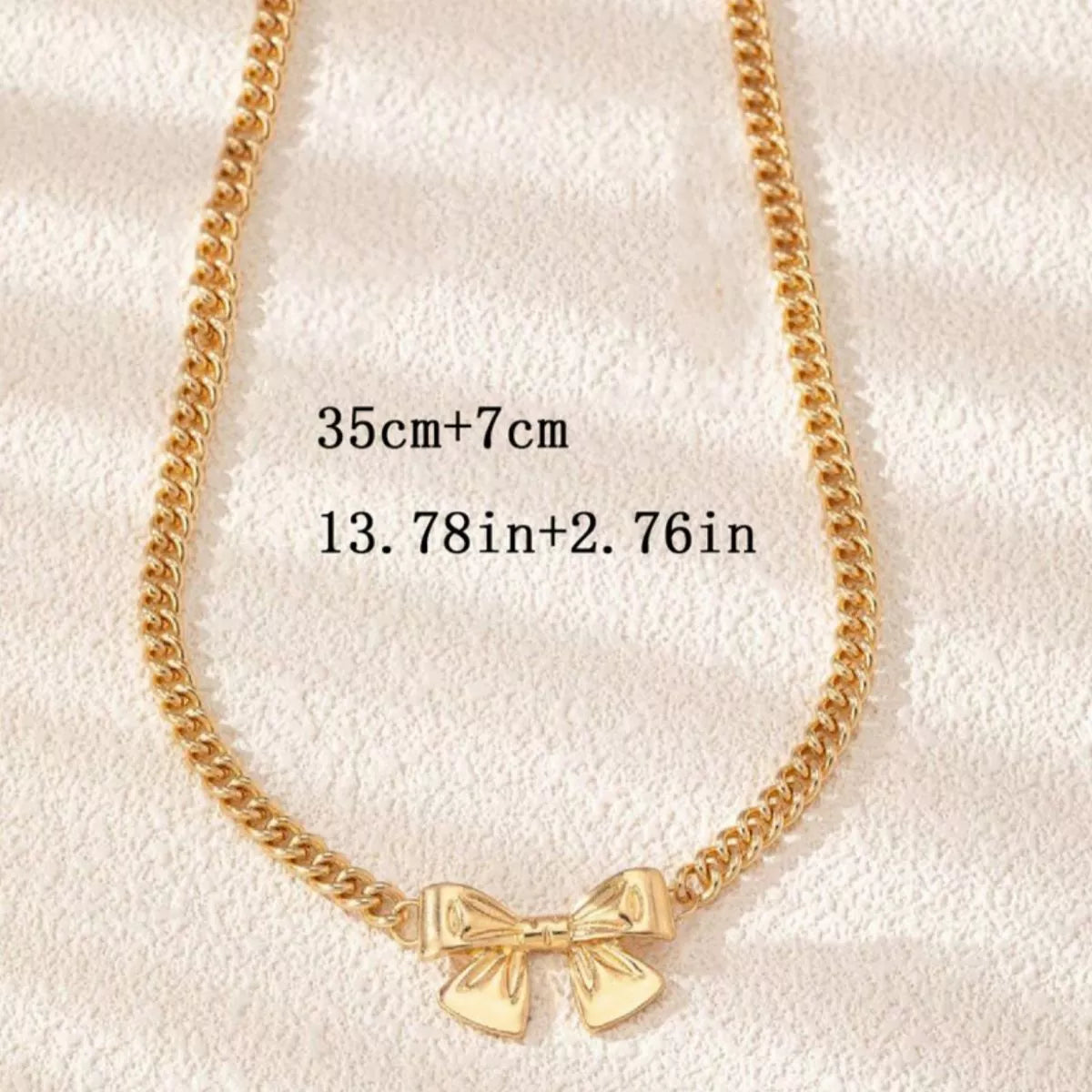 18K Gold-PlatedBowknot Chain Necklace