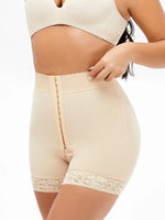 Full Size Lace Detail Hook-and-Eye Shaping Shorts - Ladyez
