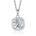 Moissanite 925 Sterling Silver Pendant Necklace