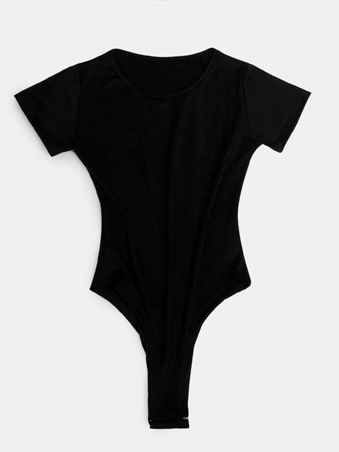 Full Size Round Neck Short Sleeve Bodysuit - Ladyez