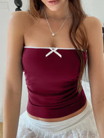 Bow Detail Tube Top - Ladyez