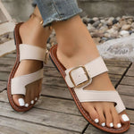 Toe Loop Buckle Sandals