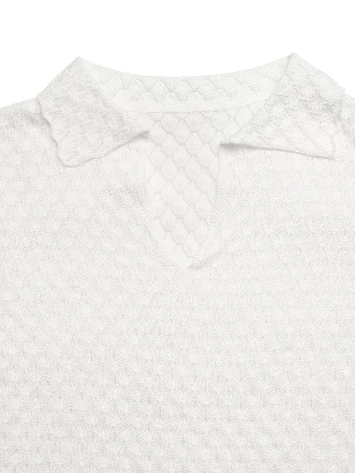 Textured Short Sleeve Knit Top