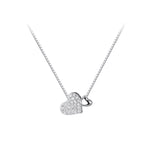 925 Sterling Silver Zircon Heart Necklace