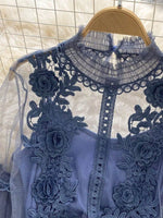 Floral Lace Blouse & Cami Set