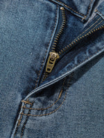 Distressed Ankle-length Straight Jeans - Ladyez