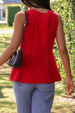 Button Down V-Neck Vest