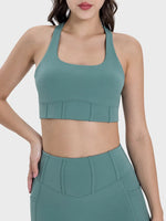 Millennia Square Neck Wide Strap Active Tank - Ladyez