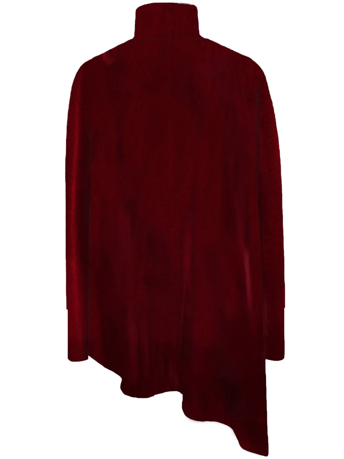 Elegant Turtleneck Asymmetric Hem Top
