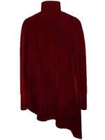 Elegant Turtleneck Asymmetric Hem Top